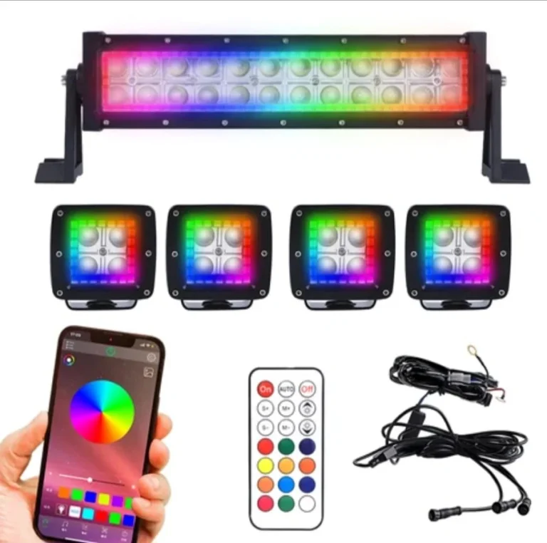 RGB Halo Light Bar w/ 4 Pod Lights