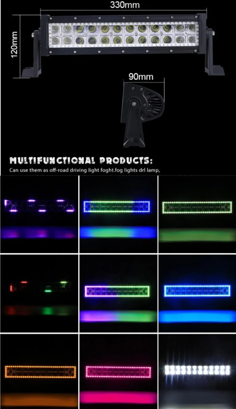 RGB Halo Light Bar w/ 4 Pod Lights - Image 4